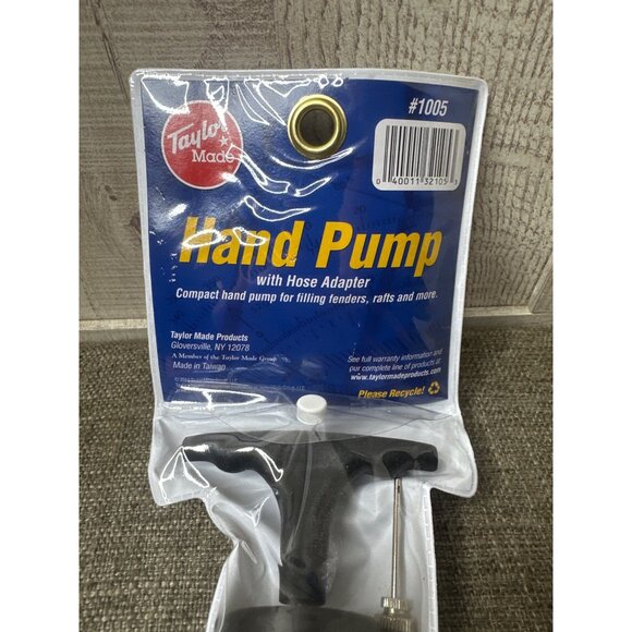 Taylor Made Hand Pump With Hose Adapter For Inflating Fenders & Rafts - Picture 3 of 3